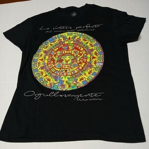 JHEI Mexico Aztec Calendar Embroidered T-Shirt Size Men's Small RARE OOP Indie